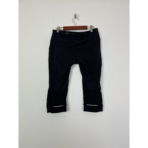 Athleta Black Relay Capri Legging Pants Reflective Floral Size Small - Picture 4 of 7